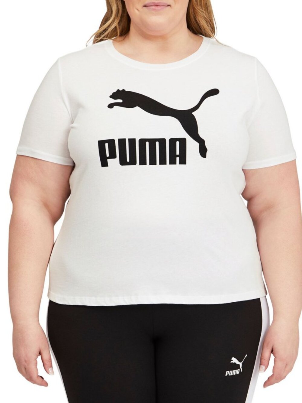 PUMA Womens Plus Size Cotton Classics Logo T-Shirt